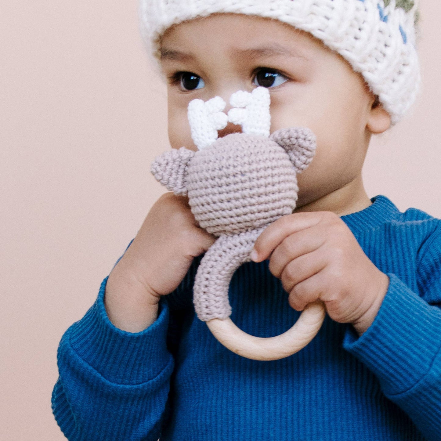 Deer Cotton Rattle Teether