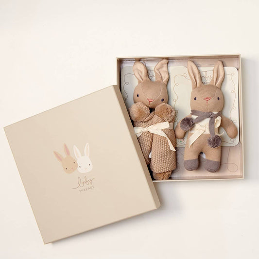 Baby Threads Bunny Taupe Gift Set