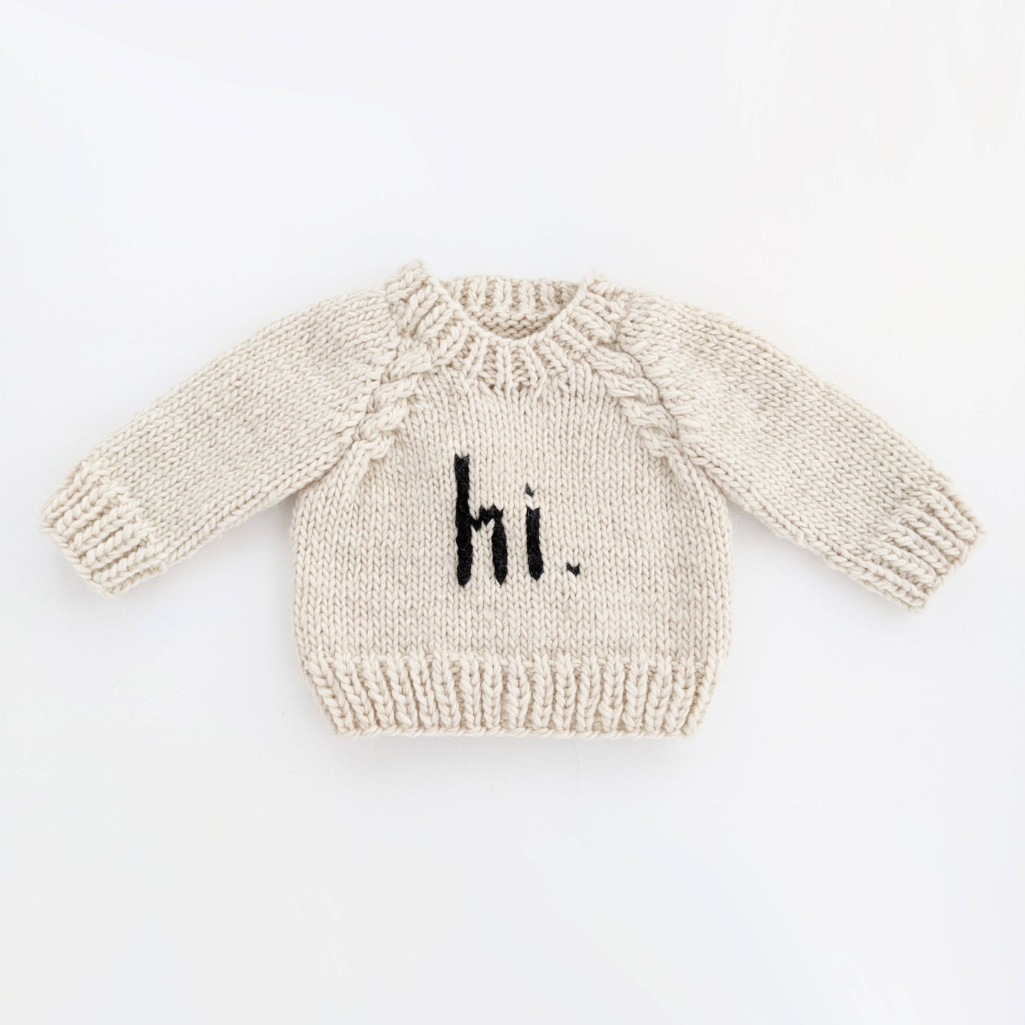 Hi. Crew Neck Knitted Baby Jumper