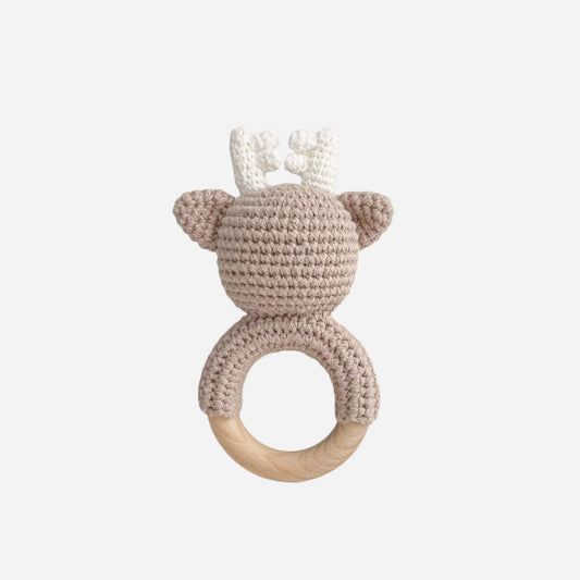 Deer Cotton Rattle Teether